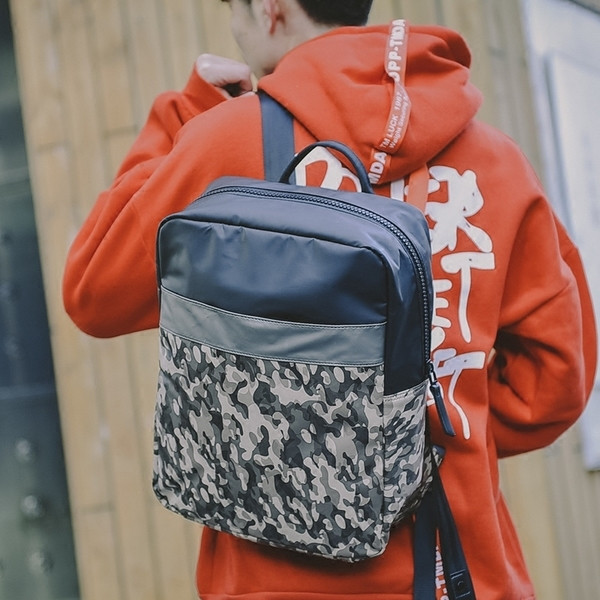 Σακίδιο καμουφλάζ για άντρες με φερμουάρ κατάλληλο για καθημερινή ζωή