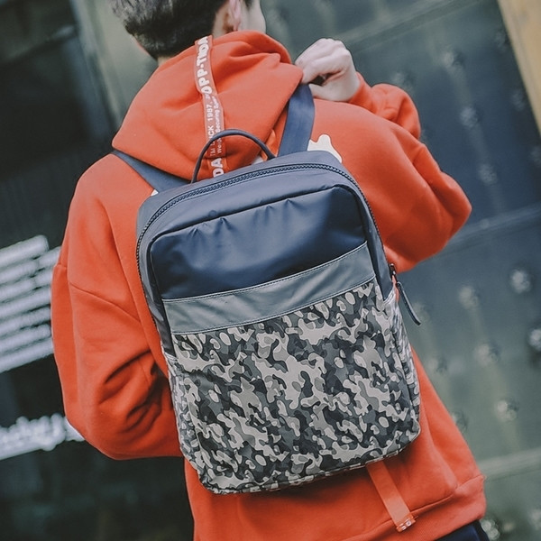 Σακίδιο καμουφλάζ για άντρες με φερμουάρ κατάλληλο για καθημερινή ζωή