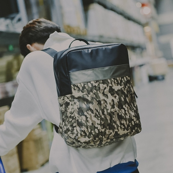 Σακίδιο καμουφλάζ για άντρες με φερμουάρ κατάλληλο για καθημερινή ζωή