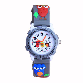 Детски часовник в два цвята - Бухал
