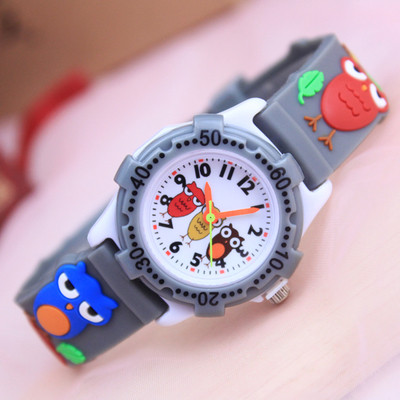 Детски часовник в два цвята - Бухал