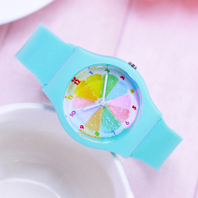 Ceas modern pentru fete pentru copii cu cadran colorat