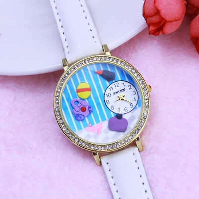 Ceas pentru copii cu curea din piele ecologica in mai multe culori