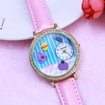 Ceas pentru copii cu curea din piele ecologica in mai multe culori