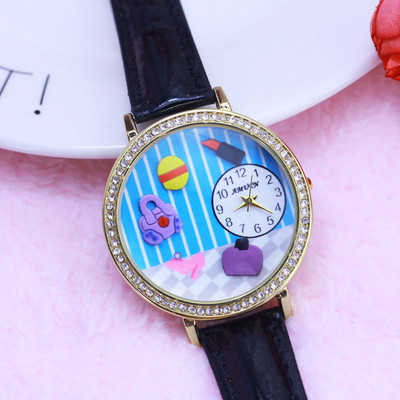 Ceas pentru copii cu curea din piele ecologica in mai multe culori