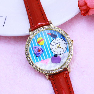 Ceas pentru copii cu curea din piele ecologica in mai multe culori