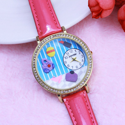 Ceas pentru copii cu curea din piele ecologica in mai multe culori