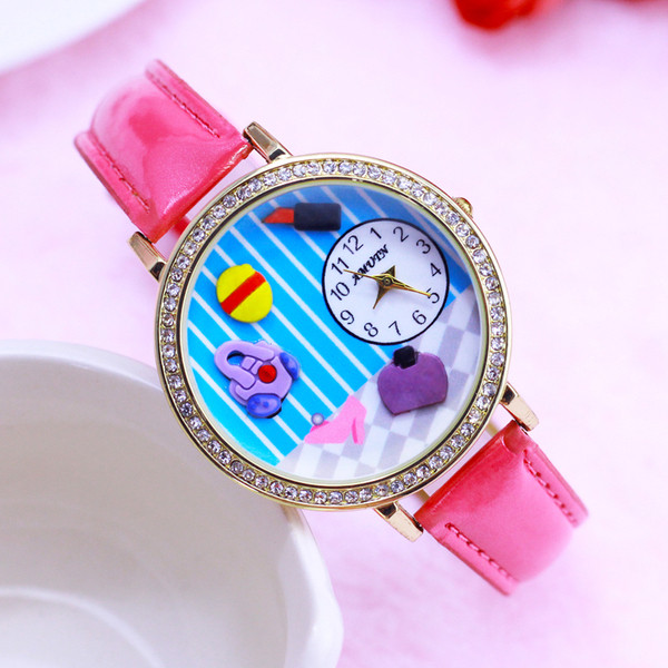 Ceas pentru copii cu curea din piele ecologica in mai multe culori