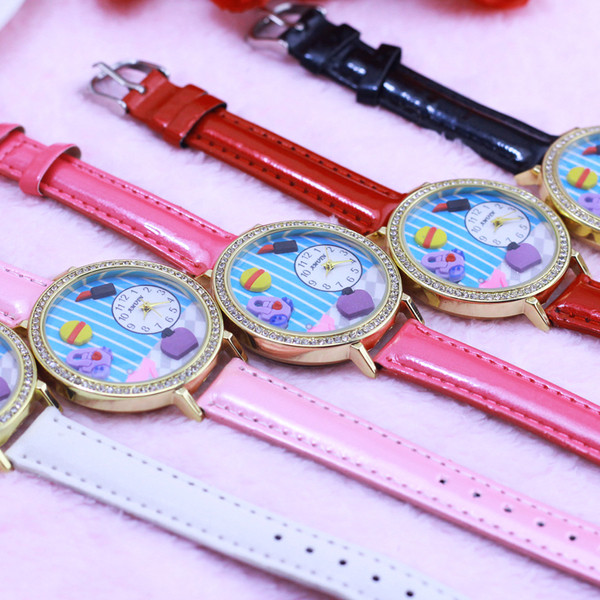 Ceas pentru copii cu curea din piele ecologica in mai multe culori