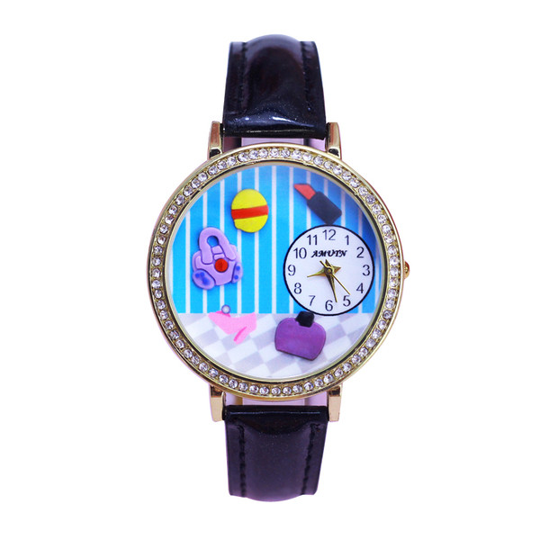 Ceas pentru copii cu curea din piele ecologica in mai multe culori