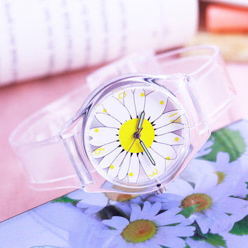 Παιδικό ρολόι για κορίτσια με διαφανή λουράκι