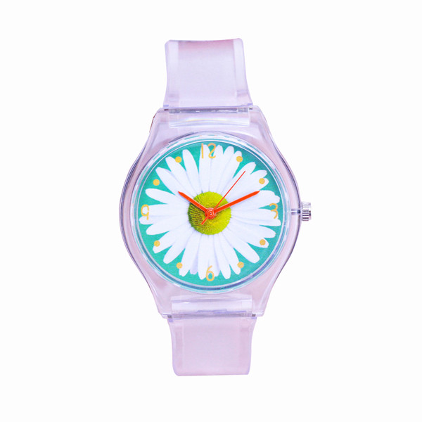 Детски часовник за момичета с прозрачна каишка 