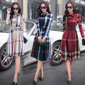 Rochie eleganta de dama cu maneci lungi croiate model in mai multe culori