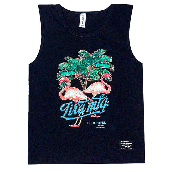 Vesta zilnica pentru copii pentru un baiat cu imprimeu in alb si negru