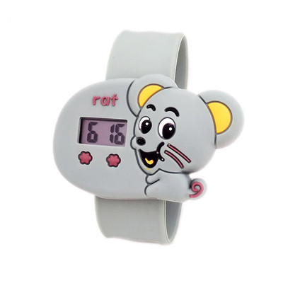 Παιδικό ρολόι με λουρί από καουτσούκ και στοιχείο σε σχήμα ζώου