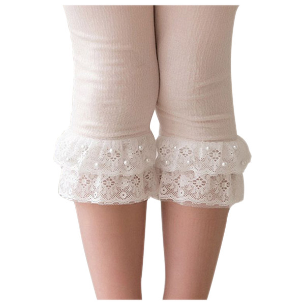 Детски клин с дантела и перли