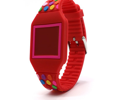 Детски LED часовник с цветна каишка за момичета и момчета