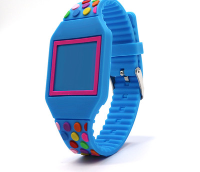 Детски LED часовник с цветна каишка за момичета и момчета