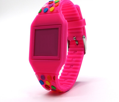 Детски LED часовник с цветна каишка за момичета и момчета