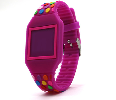 Детски LED часовник с цветна каишка за момичета и момчета