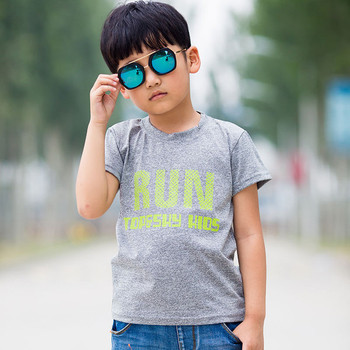 Παιδικό T-shirt για παιδιά με γκρι, μπλε και κόκκινο χρώμα
