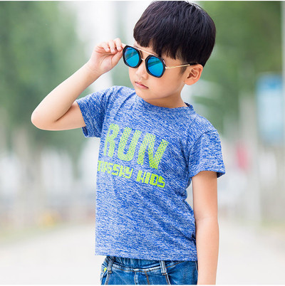 Παιδικό T-shirt για παιδιά με γκρι, μπλε και κόκκινο χρώμα