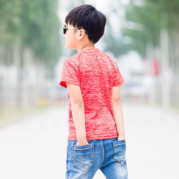 Παιδικό T-shirt για παιδιά με γκρι, μπλε και κόκκινο χρώμα