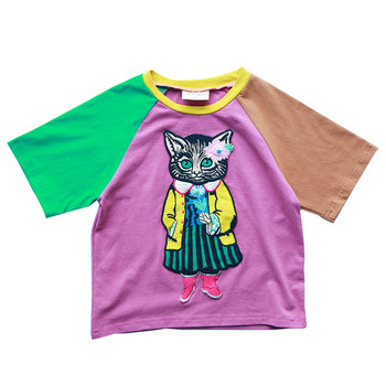 Πολύχρωμο παιδικό μπλουζάκι με κεντήματα κατάλληλο για αγόρι και κορίτσι