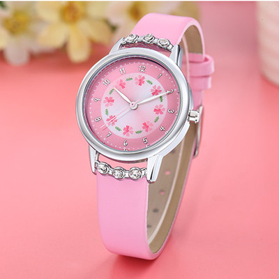 Children`s watch in several colors with decorative stones