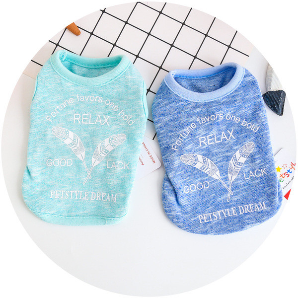 Тениска за домашни любимци с надпис в два цвята