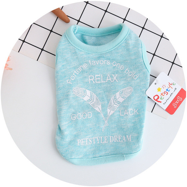 Тениска за домашни любимци с надпис в два цвята