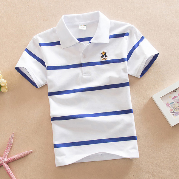 Ριγέ μπλουζάκι για αγόρι σε διάφορα χρώματα και δύο μοντέλα