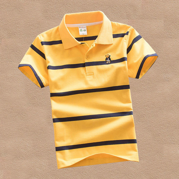 Ριγέ μπλουζάκι για αγόρι σε διάφορα χρώματα και δύο μοντέλα