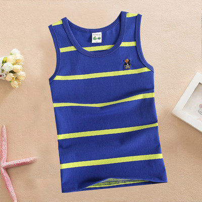 Több színben hímzéssel ellátott csíkos gyerekcipő fiúnak