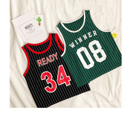 Παιδικό γιλέκο αθλητικής ριγέ με διακοσμητικό χρώμα