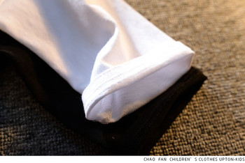 Μοντέρνα παιδική μπλούζα με μανίκι 3/4 και λευκό και μαύρο χρώμα