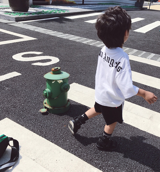 Παιδικό μπλουζάκι T-shirt για 3/4 μανίκι και λευκό και μαύρο χρώμα