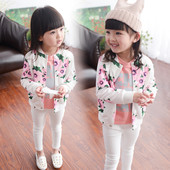 Geaca pentru fete pentru copii cu model floral