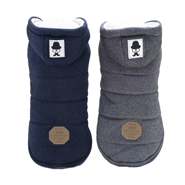 Модерен елек за кучета в два цвята с качулка