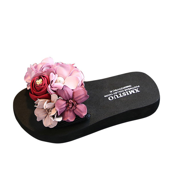 Детски чехли с флорални мотиви за момичета