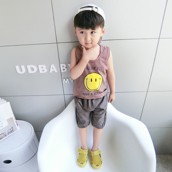 Top cu dungi pentru copii cu inscripție și aplicare în mai multe culori