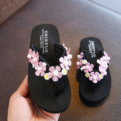 Τρέχουσες παιδικές παντόφλες για κορίτσια με λουλούδια