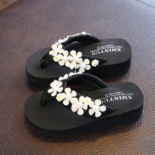 Τρέχουσες παιδικές παντόφλες για κορίτσια με λουλούδια