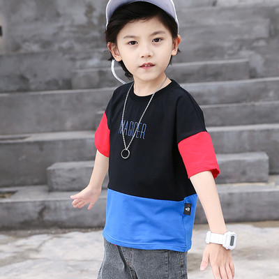 Детска тениска за момче с надпис в два модела