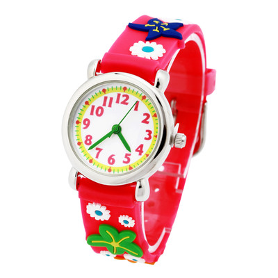 Children`s watch with 3D elements for girls