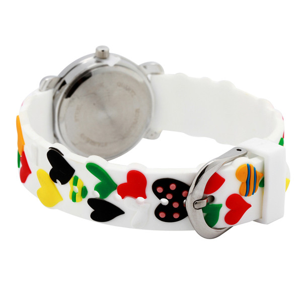 Детски часовник в бял и розов цвят