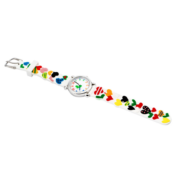 Детски часовник в бял и розов цвят