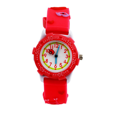 Детски часовник за момичета в червен цвят
