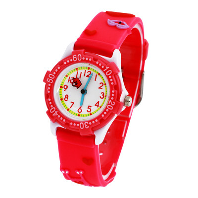 Детски часовник за момичета в червен цвят