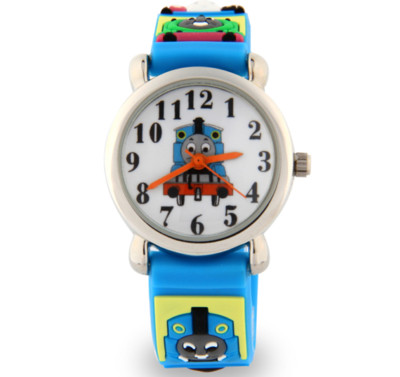 Детски часовник за момчета в три цвята - Влак